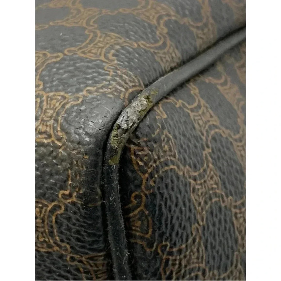 CÉLINE Black Coated Canvas Macadam Handle Bag - Picture 5 of 9